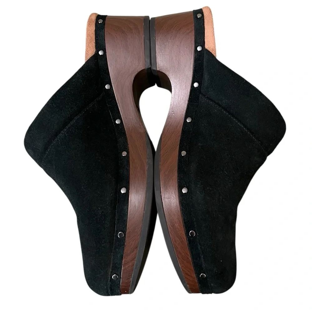 Vionic Kacie black suede orthotic clogs - Picture 6 of 9